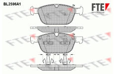Sada brzdových destiček, kotoučová brzda FTE 9010847