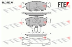 Sada brzdových destiček, kotoučová brzda FTE 9010848