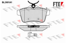 Sada brzdových destiček, kotoučová brzda FTE 9010852