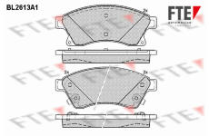 Sada brzdových destiček, kotoučová brzda FTE 9010860