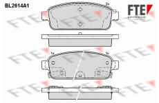 Sada brzdových destiček, kotoučová brzda FTE 9010862