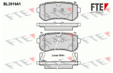 Sada brzdových destiček, kotoučová brzda FTE 9010867