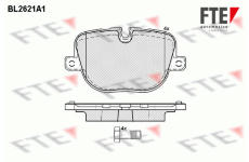 Sada brzdových destiček, kotoučová brzda FTE 9010869