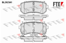 Sada brzdových destiček, kotoučová brzda FTE 9010871