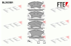 Sada brzdových destiček, kotoučová brzda FTE 9010874
