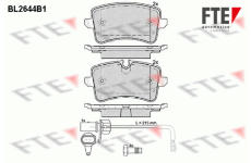Sada brzdových destiček, kotoučová brzda FTE 9010887