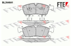 Sada brzdových destiček, kotoučová brzda FTE 9010889