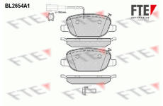 Sada brzdových destiček, kotoučová brzda FTE 9010893