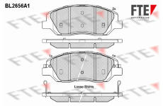 Sada brzdových destiček, kotoučová brzda FTE 9010894
