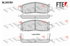 Sada brzdových destiček, kotoučová brzda FTE 9010896
