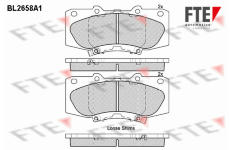 Sada brzdových destiček, kotoučová brzda FTE 9010897