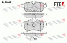 Sada brzdových destiček, kotoučová brzda FTE 9010902