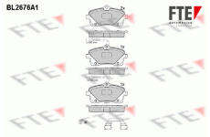 Sada brzdových destiček, kotoučová brzda FTE 9010911