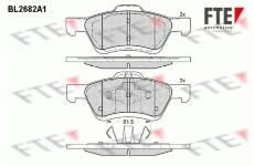 Sada brzdových destiček, kotoučová brzda FTE 9011045