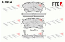 Sada brzdových destiček, kotoučová brzda FTE 9010917