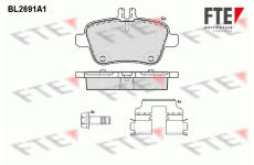 Sada brzdových destiček, kotoučová brzda FTE 9010921
