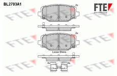 Sada brzdových destiček, kotoučová brzda FTE 9010929