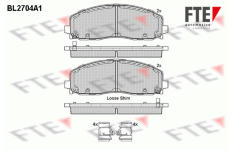 Sada brzdových destiček, kotoučová brzda FTE 9010930
