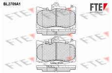 Sada brzdových destiček, kotoučová brzda FTE 9010935