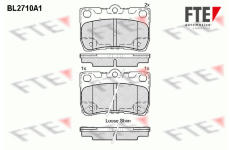 Sada brzdových destiček, kotoučová brzda FTE 9010936