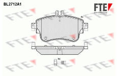 Sada brzdových destiček, kotoučová brzda FTE 9010938