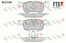Sada brzdových destiček, kotoučová brzda FTE 9010939