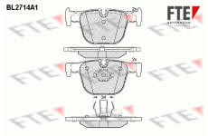 Sada brzdových destiček, kotoučová brzda FTE 9010940