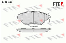Sada brzdových destiček, kotoučová brzda FTE 9010941