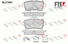 Sada brzdových destiček, kotoučová brzda FTE 9010944