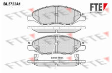 Sada brzdových destiček, kotoučová brzda FTE 9010947