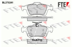 Sada brzdových destiček, kotoučová brzda FTE 9010960