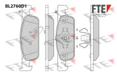 Sada brzdových destiček, kotoučová brzda FTE 9011095