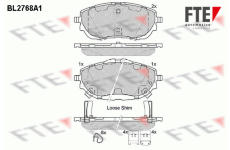 Sada brzdových destiček, kotoučová brzda FTE 9010975