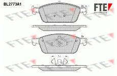 Sada brzdových destiček, kotoučová brzda FTE 9010978