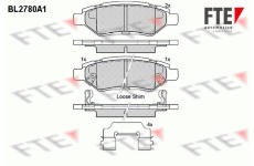 Sada brzdových destiček, kotoučová brzda FTE 9011066