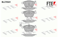 Sada brzdových destiček, kotoučová brzda FTE 9010980