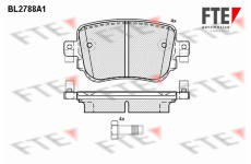 Sada brzdových destiček, kotoučová brzda FTE 9010982