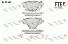 Sada brzdových destiček, kotoučová brzda FTE 9010987