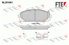 Sada brzdových destiček, kotoučová brzda FTE BL2810A1