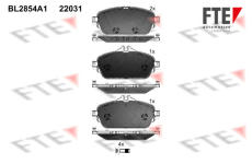 Sada brzdových destiček, kotoučová brzda FTE 9011027
