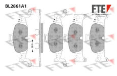 Sada brzdových destiček, kotoučová brzda FTE 9011101