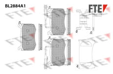 Sada brzdových destiček, kotoučová brzda FTE 9011124
