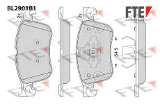 Sada brzdových destiček, kotoučová brzda FTE 9011143