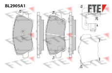 Sada brzdových destiček, kotoučová brzda FTE 9011147
