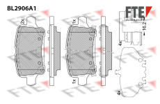 Sada brzdových destiček, kotoučová brzda FTE 9011148