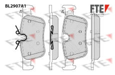 Sada brzdových destiček, kotoučová brzda FTE 9011149
