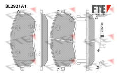 Sada brzdových destiček, kotoučová brzda FTE 9011164