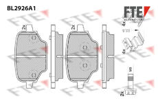 Sada brzdových destiček, kotoučová brzda FTE 9011169