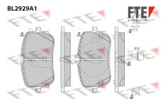 Sada brzdových destiček, kotoučová brzda FTE 9011173
