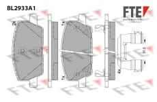 Sada brzdových destiček, kotoučová brzda FTE 9011177